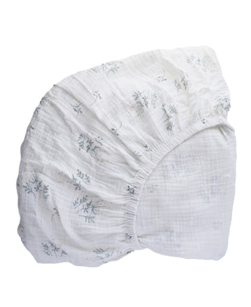 Wild Jasmine Cotton Muslin Crib Sheet