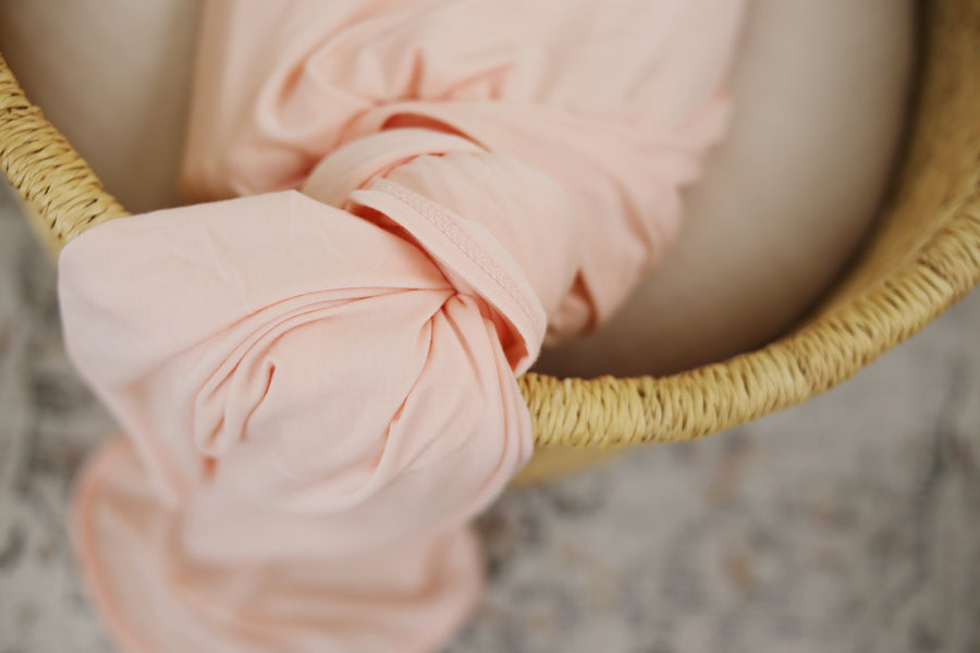Blush Pink Bamboo Swaddle Blanket